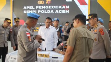 Polda Aceh Gelar Pemeriksaan Senjata Api